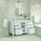 James Martin Vanities 48'' Vanity, Bright White w/ 3 CM Arctic Fall Solid Surface Top 485-V48-BW-3AF - alternate 2